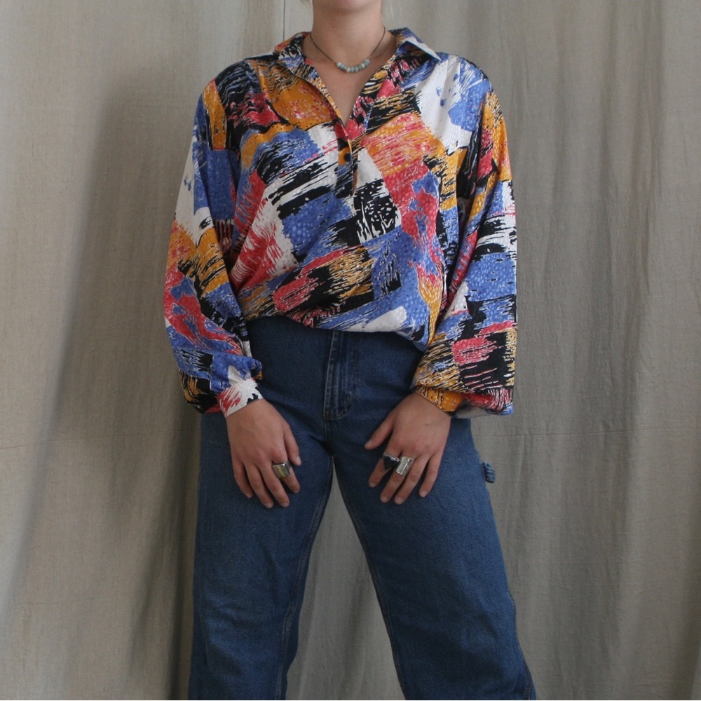 Vintage Groovy Silky Blouse